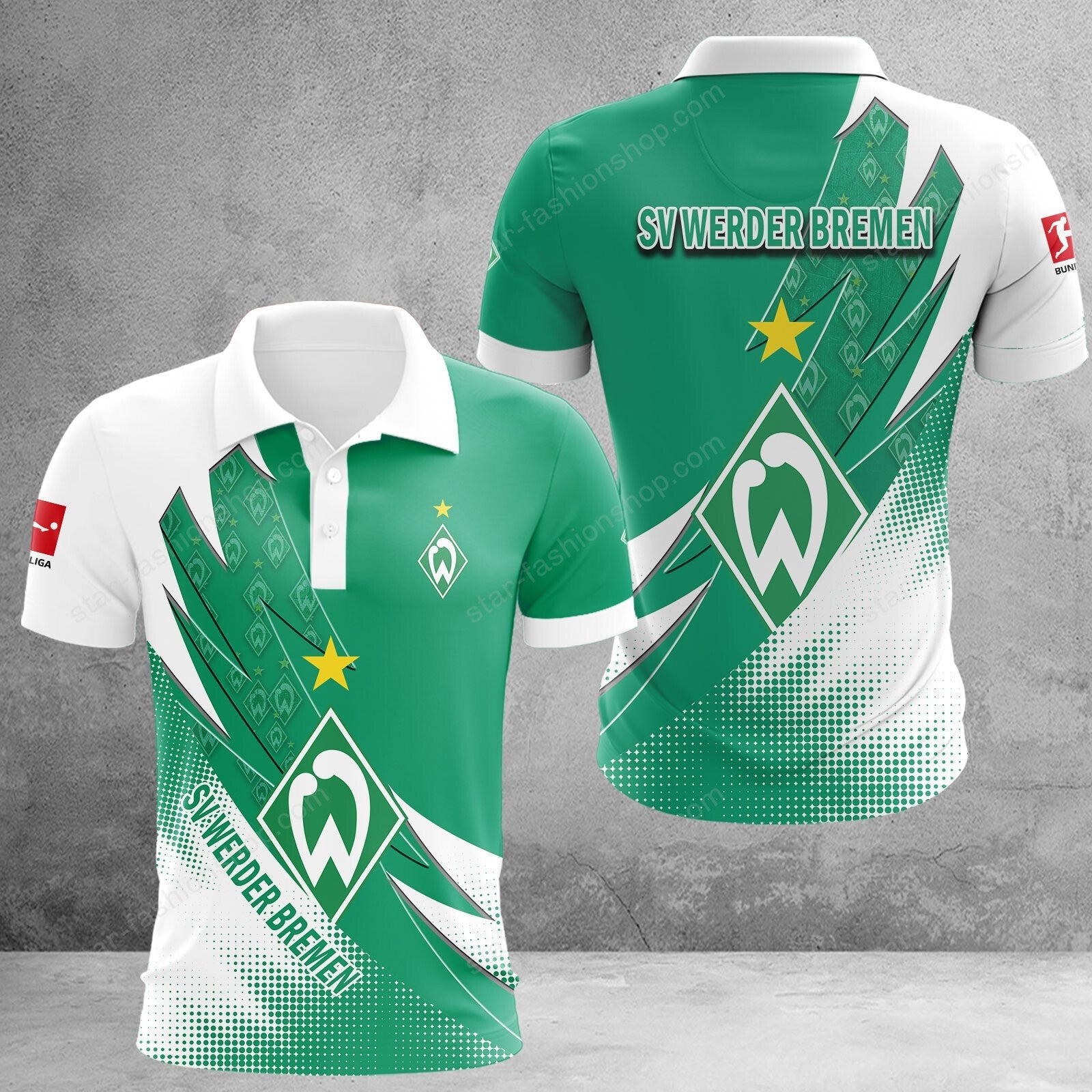 SV Werder Bremen Poloshirt Sonderedition Weiß Grün
