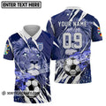 Englische Nationalmannschaft Poloshirt Löwenball Design Blau
