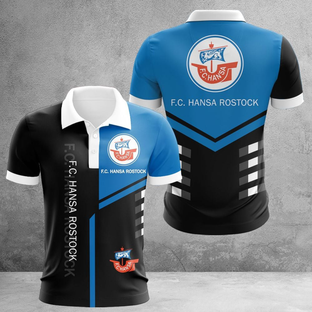 F.C. Hansa Rostock Poloshirt Schwarz Blau