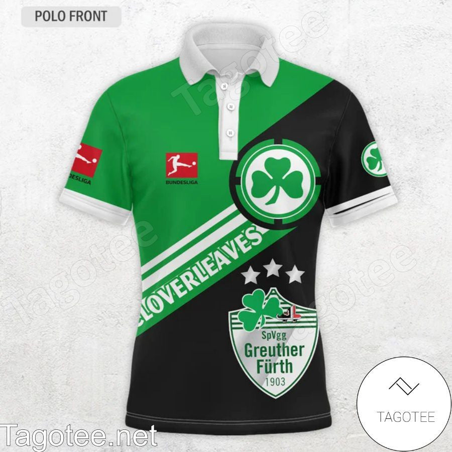 SpVgg Greuther Fürth Poloshirt Kreis Design Schwarz Grün