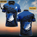 TSG 1899 Hoffenheim Poloshirt mit individuellem Namen Neuauflage Vollflächig Bedruckt