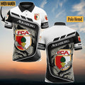 FC Augsburg Poloshirt mit individuellem Namen Neuauflage Vollflächig Bedruckt