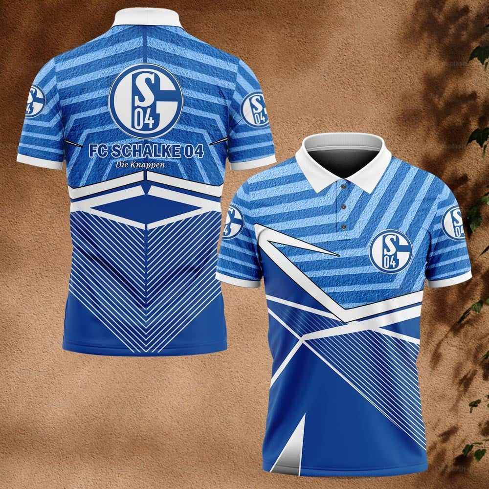 FC Schalke 04 Poloshirt Neuer Grundstil Vollflächig Bedruckt