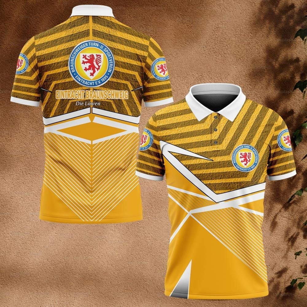 Eintracht Braunschweig Poloshirt Neuer Grundstil Vollflächig Bedruckt
