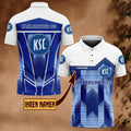 Karlsruher SC Poloshirt Pfeil Design Neue Edition Vollflächig Bedruckt mit individuellem Namen