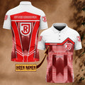 SSV Jahn Regensburg Poloshirt Pfeil Design mit individuellem Namen Neue Edition Vollflächig Bedruckt