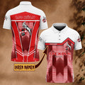 FC Köln Poloshirt Pfeil Design mit individuellem Namen Neue Edition Vollflächig Bedruckt
