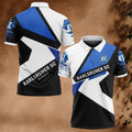 Karlsruher SC Poloshirt Geometrisches Muster Vollflächig Bedruckt