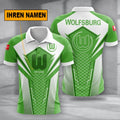 VfL Wolfsburg Poloshirt Alltagsstil Design Vollflächig Bedruckt mit individuellem Namen