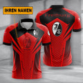 SC Freiburg Poloshirt Alltagsstil Design Vollflächig Bedruckt mit individuellem Namen