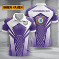 FC Erzgebirge Aue Poloshirt Alltagsstil Design Vollflächig Bedruckt mit individuellem Namen
