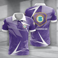 FC Erzgebirge Aue Poloshirt Batik Design Vollflächig Bedruckt Lila