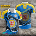 Eintracht Braunschweig Poloshirt Weiche Kurven Design mit individuellem Namen Blau