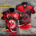 Eintracht Frankfurt Poloshirt Weiche Kurven Design mit individuellem Namen Rot