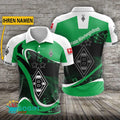 Borussia Mönchengladbach Poloshirt Weiche Kurven Design mit individuellem Namen Grün