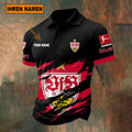 VfB Stuttgart Poloshirt Riss Design Neue Edition mit individuellem Namen