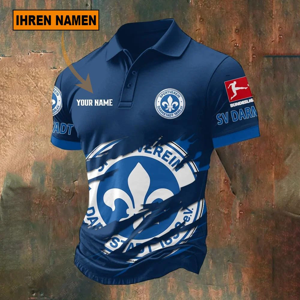 SV Darmstadt 98 Poloshirt Riss Design Neue Edition mit individuellem Namen