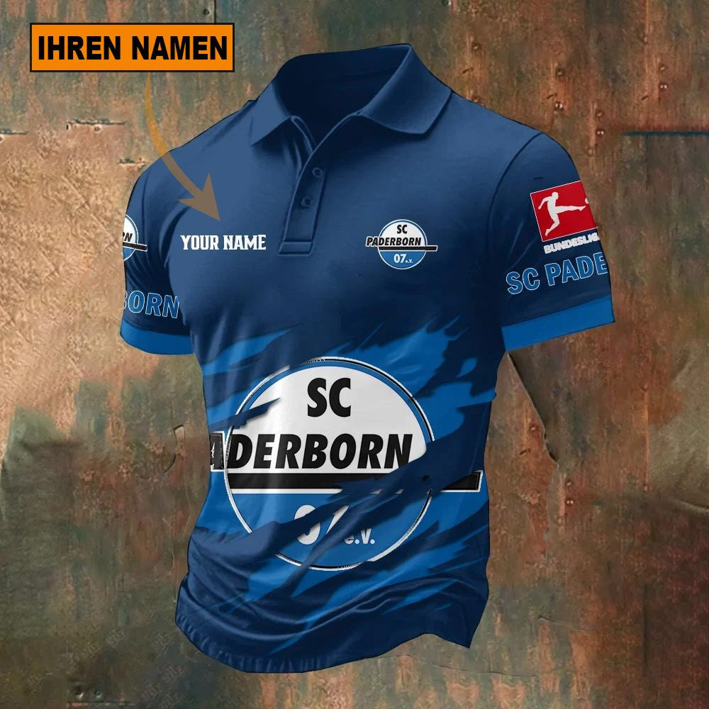 SC Paderborn 07 Poloshirt Riss Design Neue Edition mit individuellem Namen