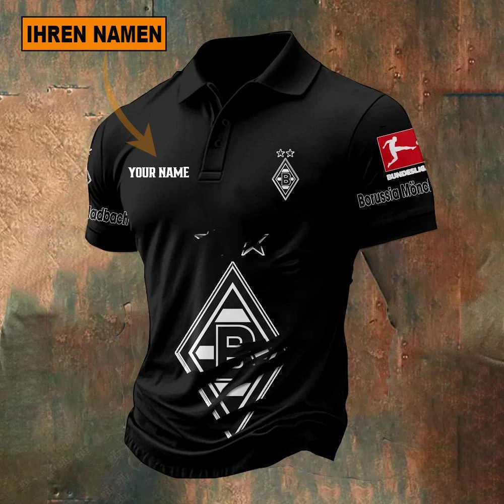 Borussia Mönchengladbach Poloshirt Riss Design Neue Edition mit individuellem Namen