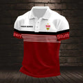 VfB Stuttgart Poloshirt mit individuellem Namen Neuer Stil Gestreift