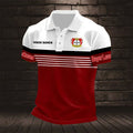 Bayer 04 Leverkusen Poloshirt mit individuellem Namen Neuer Stil Gestreift