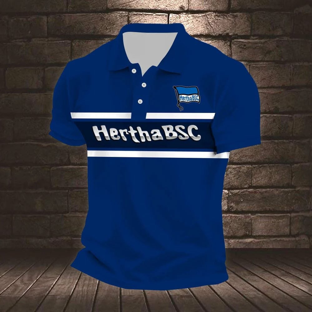 Hertha BSC Poloshirt Gestreiftes Design Neuer Stil
