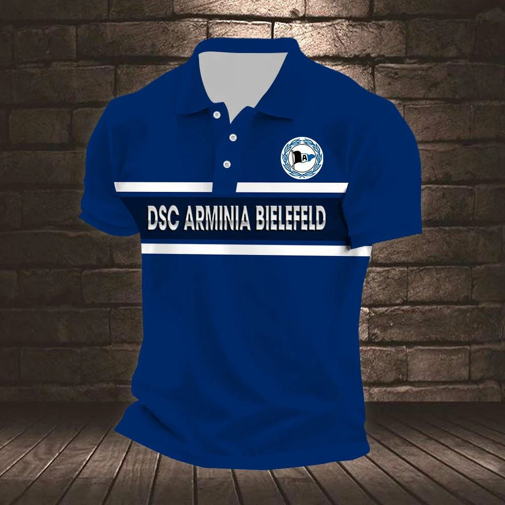 DSC Arminia Bielefeld Poloshirt Gestreiftes Design Neuer Stil