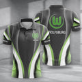 VfL Wolfsburg Poloshirt mit individuellem Namen Neue Version Grau