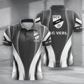 SC Verl Poloshirt mit individuellem Namen Neue Version Grau