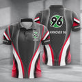 Hannover 96 Poloshirt mit individuellem Namen Neue Version Grau