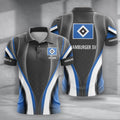 Hamburger SV Poloshirt mit individuellem Namen Neue Version Grau