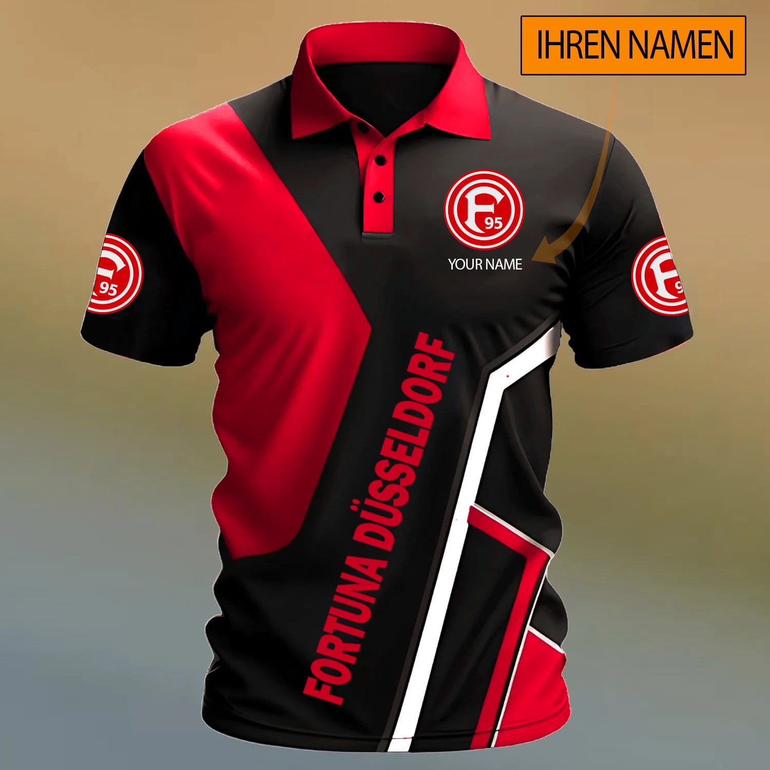 Fortuna Düsseldorf Poloshirt Sonderedition mit individuellem Namen