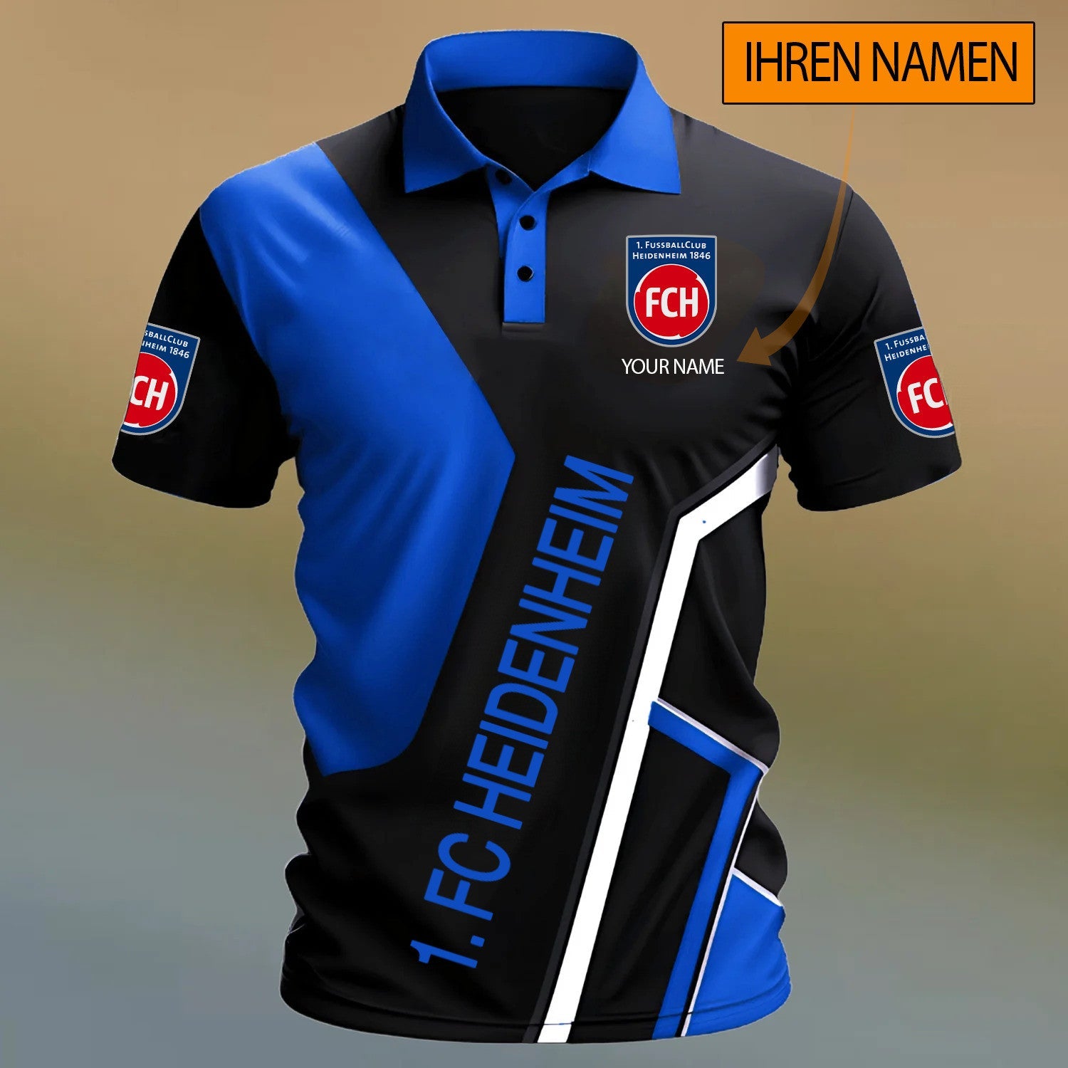 FC Heidenheim 1846 Poloshirt Sonderedition mit Ihrem Namen
