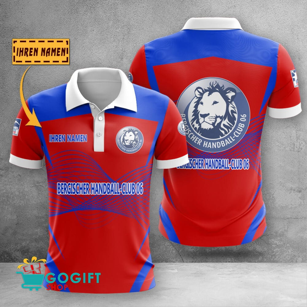 Bergischer HC Poloshirt Schallwellen Design mit individuellem Namen