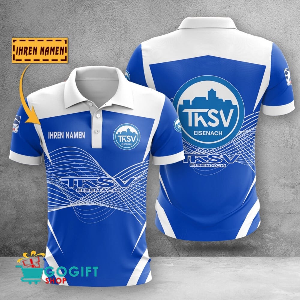 ThSV Eisenach Poloshirt Schallwellen Design mit individuellem Namen