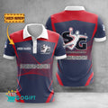 SG Flensburg Handewitt Poloshirt mit individuellem Namen Schallwellenmuster