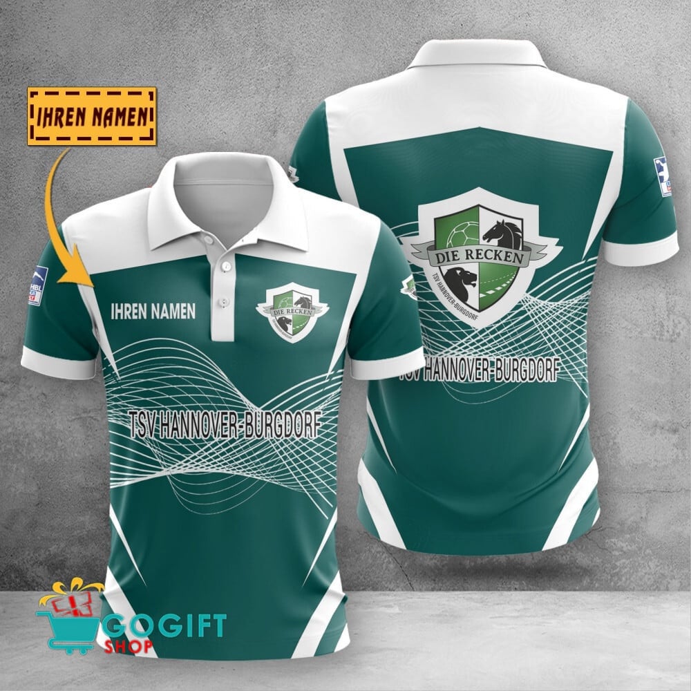 TSV Hannover Burgdorf Poloshirt Schallwellen Design mit individuellem Namen