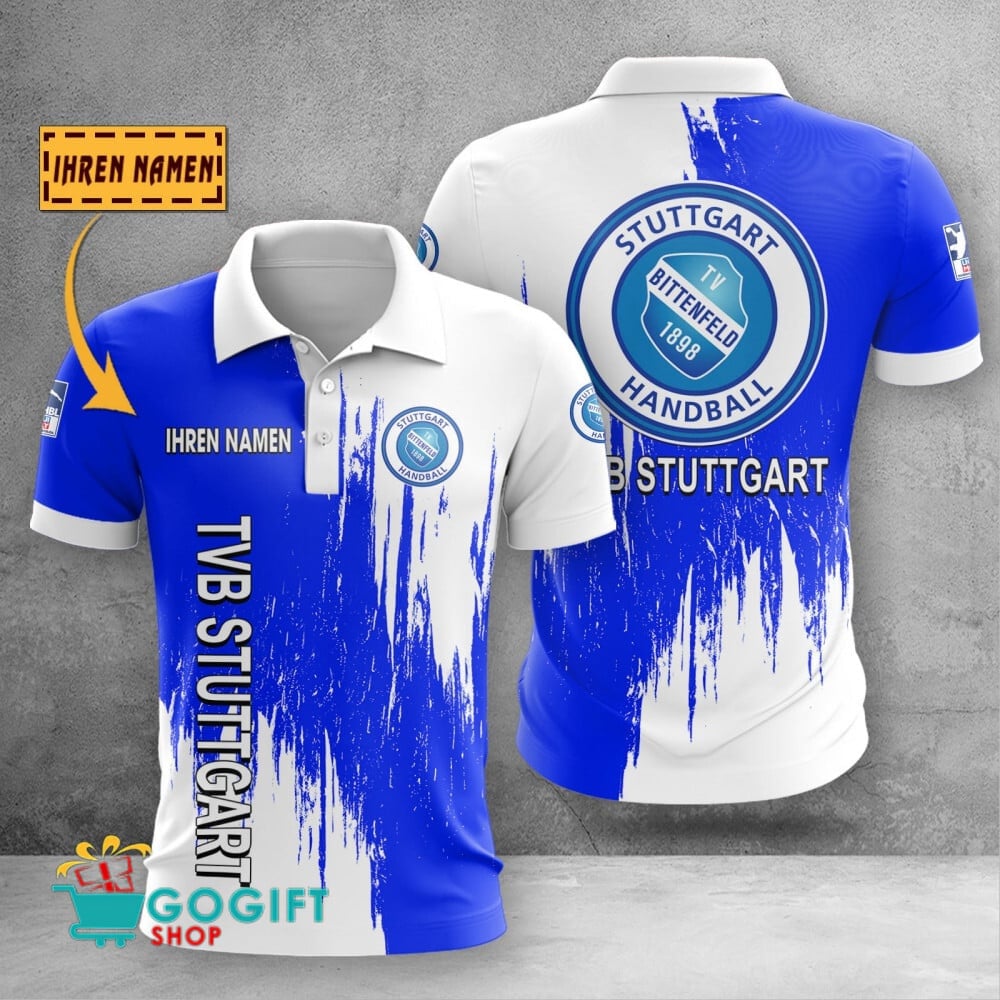 TVB Stuttgart Poloshirt Batik Design mit individuellem Namen