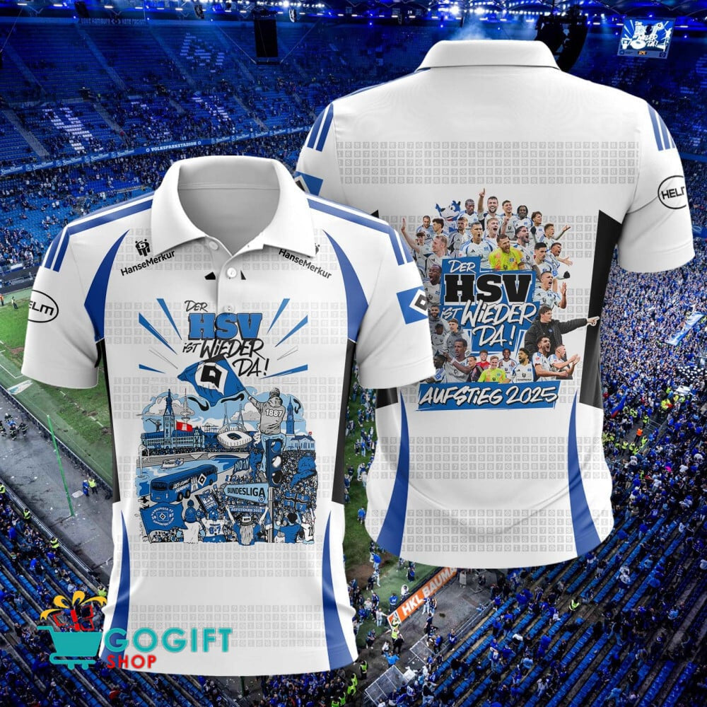 Hamburger SV Poloshirt AUFSTIEG 2025 Der HSV Ist Wieder Da