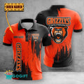 Grizzlys Wolfsburg Poloshirt Kratz Design mit individuellem Namen