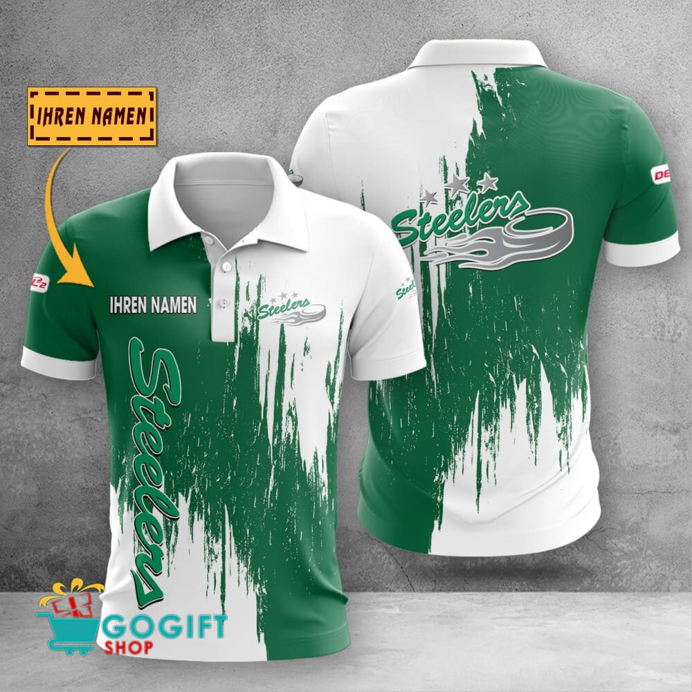 SC Bietigheim Steelers Poloshirt Kratz Design mit individuellem Namen