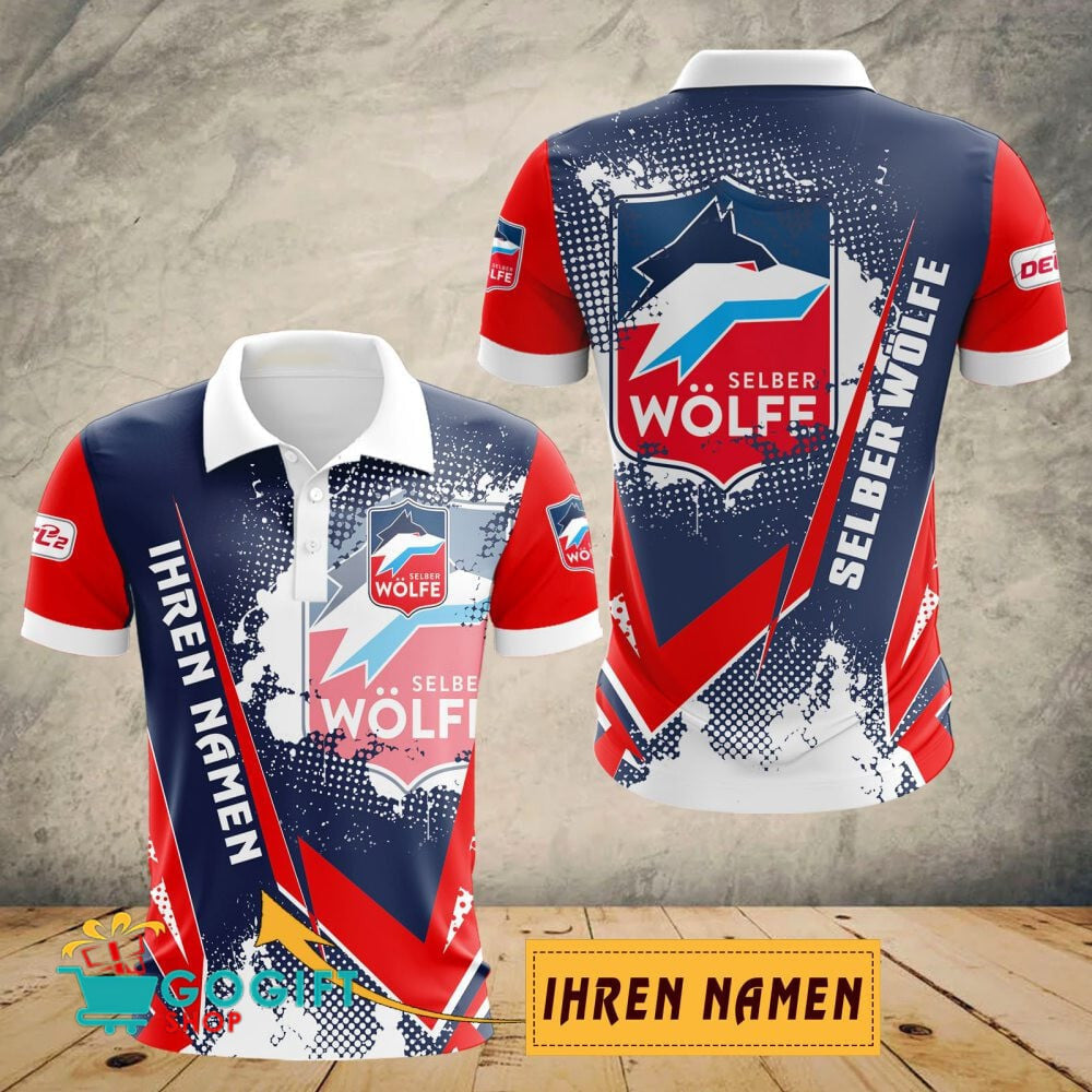 Selber Wölfe Poloshirt Schuppen Design mit individuellem Namen
