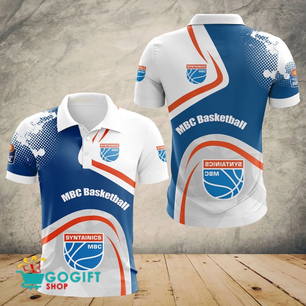 Syntainics MBC Poloshirt Schulter Farbspritzer Design Teamfarben