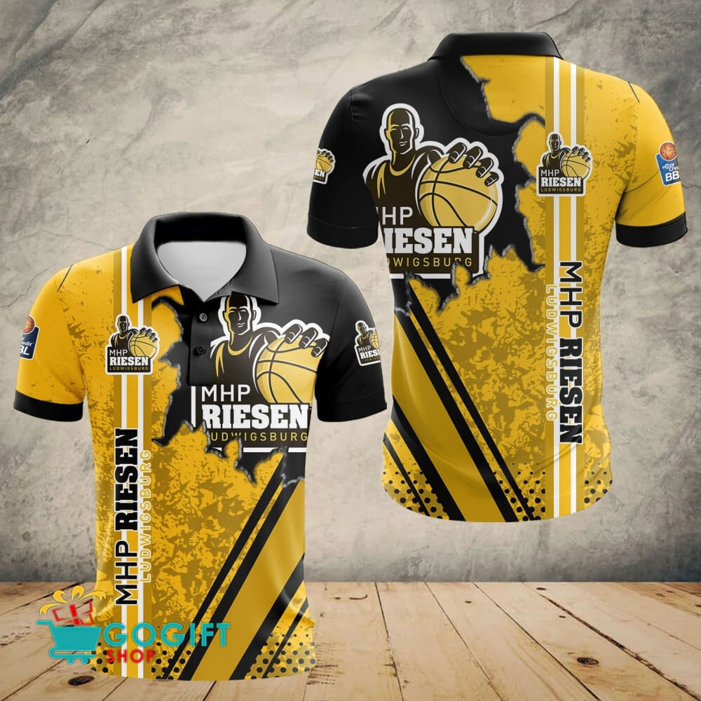 MHP Riesen Ludwigsburg Poloshirt Durchbrechen Sie das Mauermuster