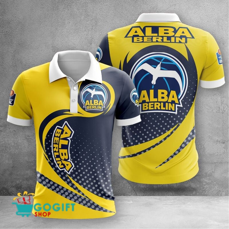 Alba Berlin Poloshirt Polka Dot Wellen Design