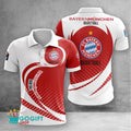 FC Bayern Munich Basketball Poloshirt Polka Dot Wellen Design
