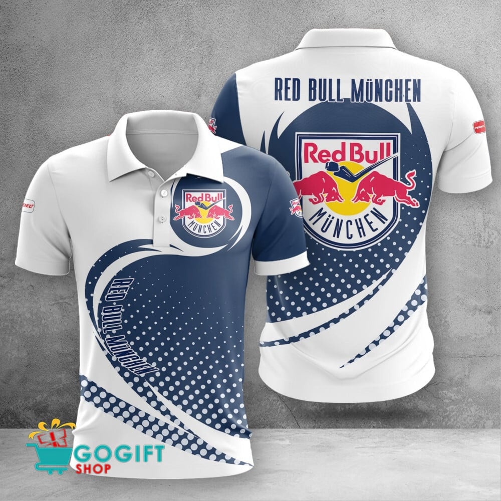 EHC Red Bull München Poloshirt Wellen Punkt Design