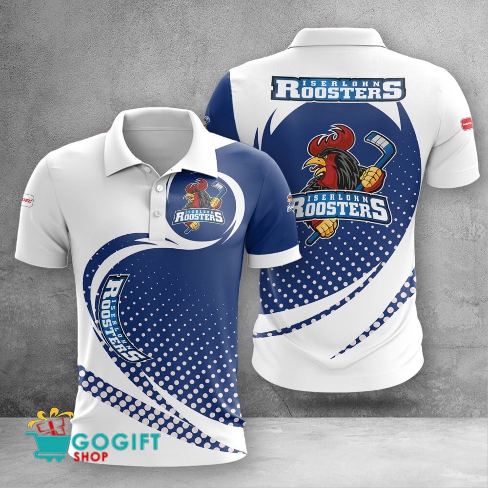Iserlohn Roosters Poloshirt Wellenpunkt Design