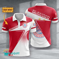 Bayern München Poloshirt Halbton Design mit individuellem Namen