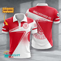 Hallescher FC Poloshirt Halbton Design mit individuellem Namen